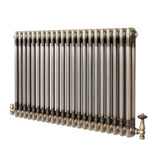 Traditionele Radiator & Kraan - 2-Kolom - 600 x 1010 mm - Ruw Metaal