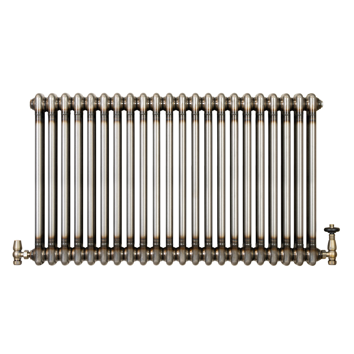 Traditionele Radiator & Kraan - 2-Kolom - 600 x 1010 mm - Ruw Metaal