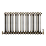 Traditionele Radiator & Kraan - 2-Kolom - 600 x 1010 mm - Ruw Metaal
