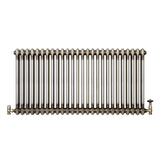 Traditionele Radiator & Kraan - 2-Kolom - 600 x 1190 mm - Ruw Metaal