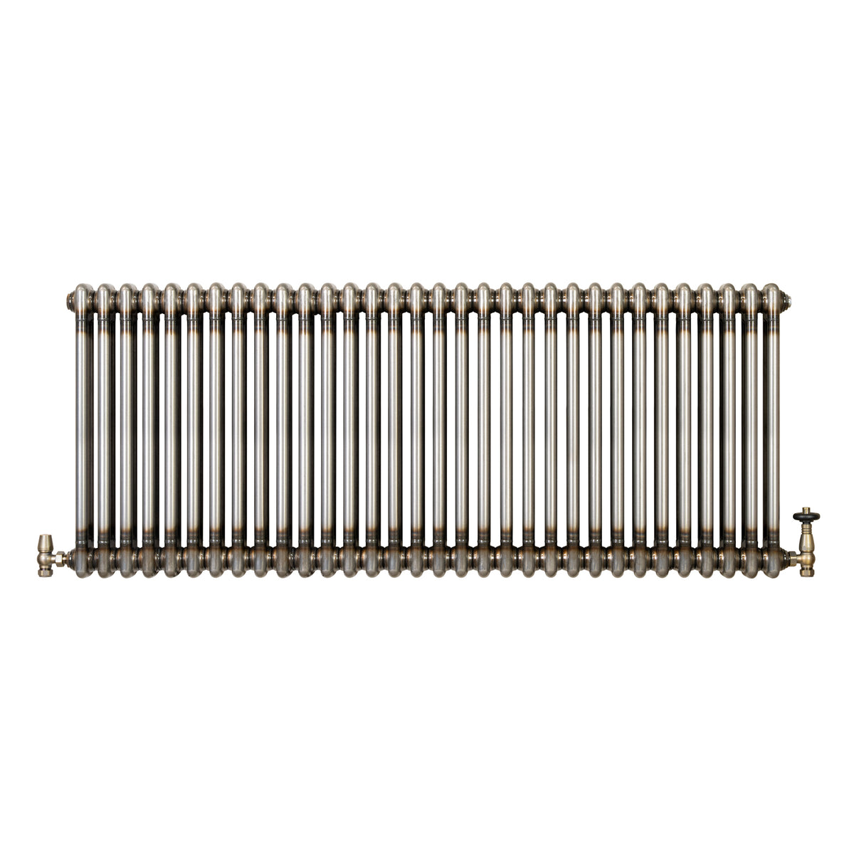 Traditionele Radiator & Kraan - 2-Kolom - 600 x 1460 mm - Ruw Metaal