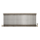 Traditionele Radiator & Kraan - 2-Kolom - 600 x 1460 mm - Ruw Metaal