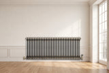 Traditionele Radiator & Kraan - 2-Kolom - 600 x 1460 mm - Ruw Metaal