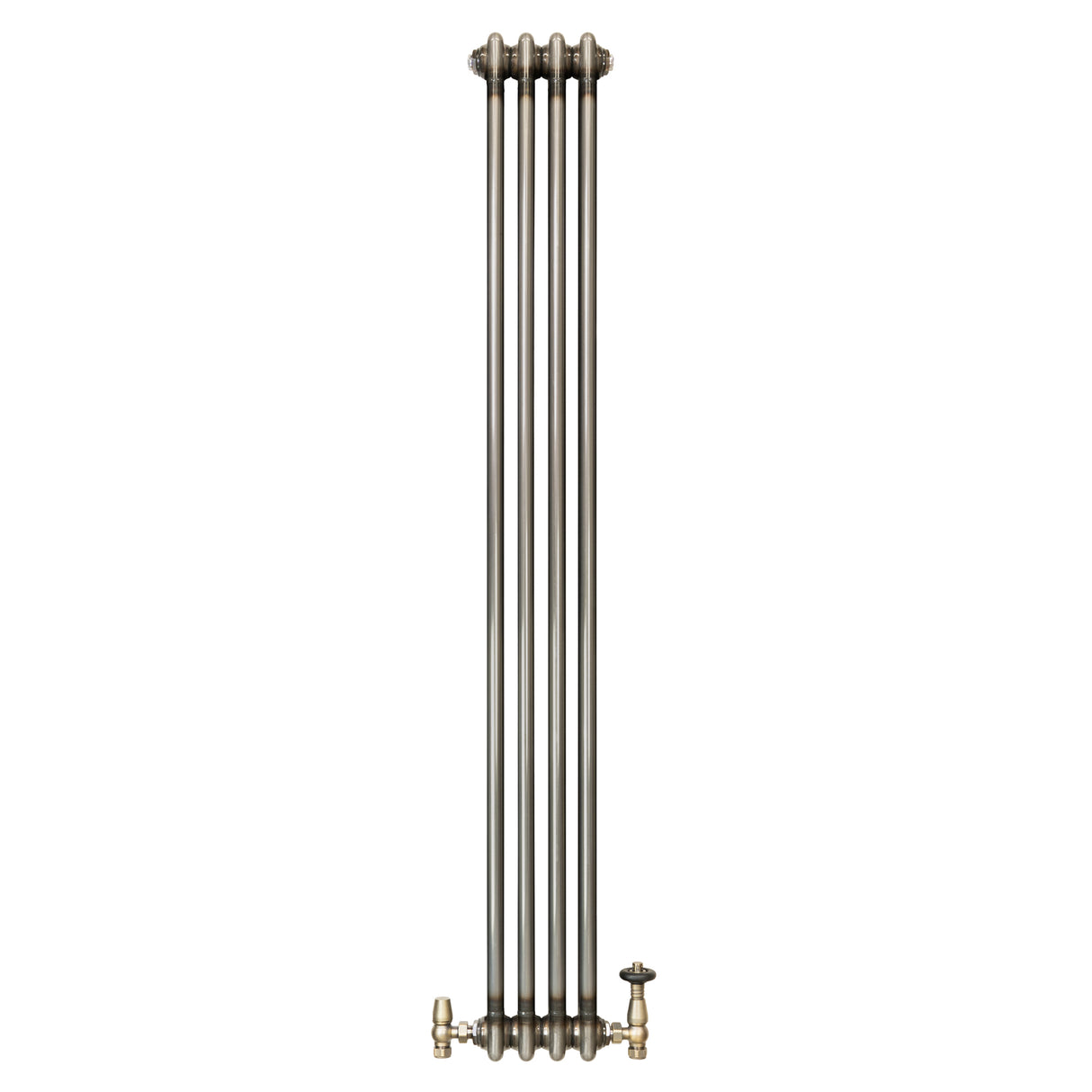 Traditionele Radiator & Kraan - 2-Kolom - 1500 x 200 mm - Ruw Metaal