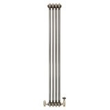 Traditionele Radiator & Kraan - 2-Kolom - 1500 x 200 mm - Ruw Metaal