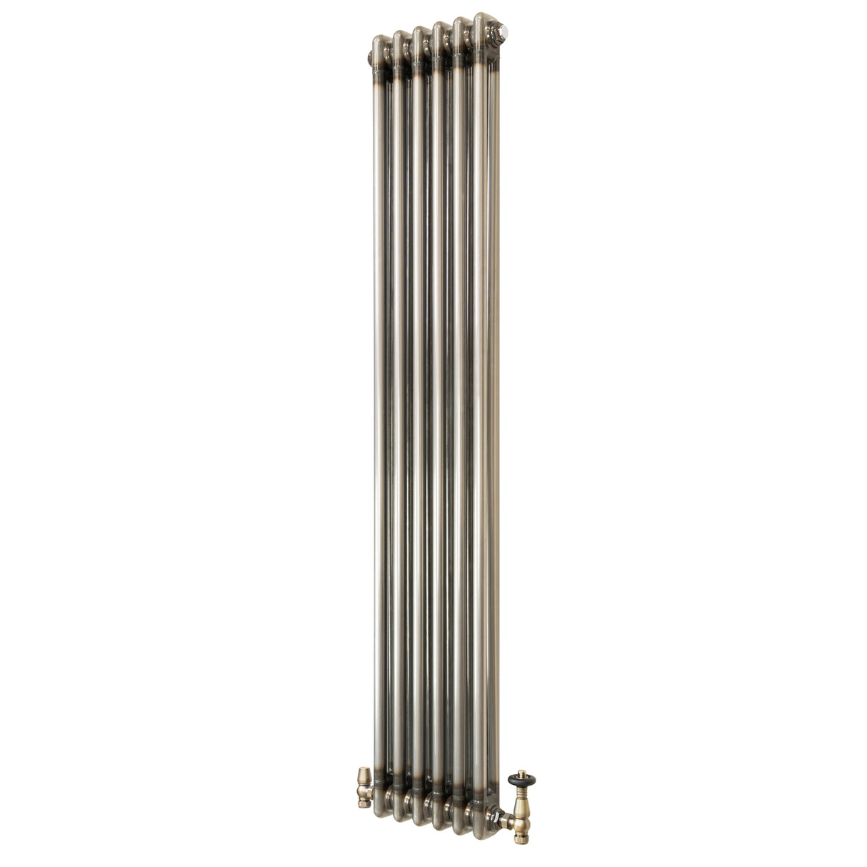 Traditionele Radiator & Kraan - 2-Kolom - 1500 x 290 mm - Ruw Metaal