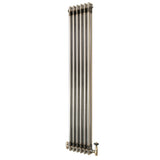 Traditionele Radiator & Kraan - 2-Kolom - 1500 x 290 mm - Ruw Metaal