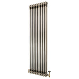 Traditionele Radiator & Kraan - 2-Kolom - 1500 x 470 mm - Ruw Metaal
