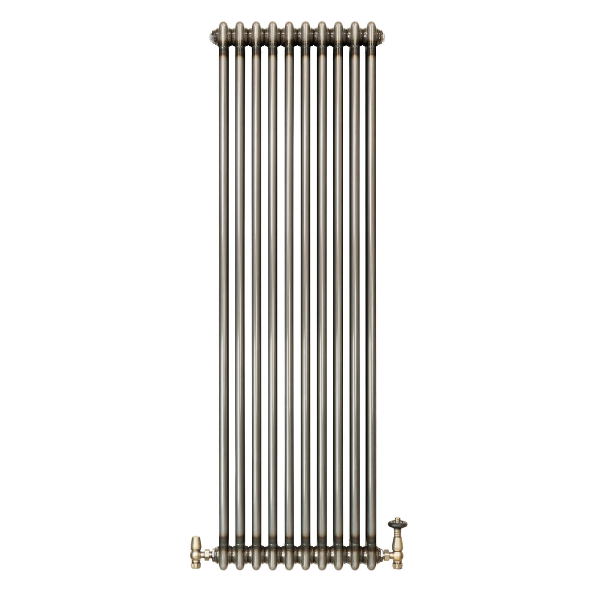 Traditionele Radiator & Kraan - 2-Kolom - 1500 x 470 mm - Ruw Metaal