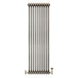 Traditionele Radiator & Kraan - 2-Kolom - 1500 x 470 mm - Ruw Metaal