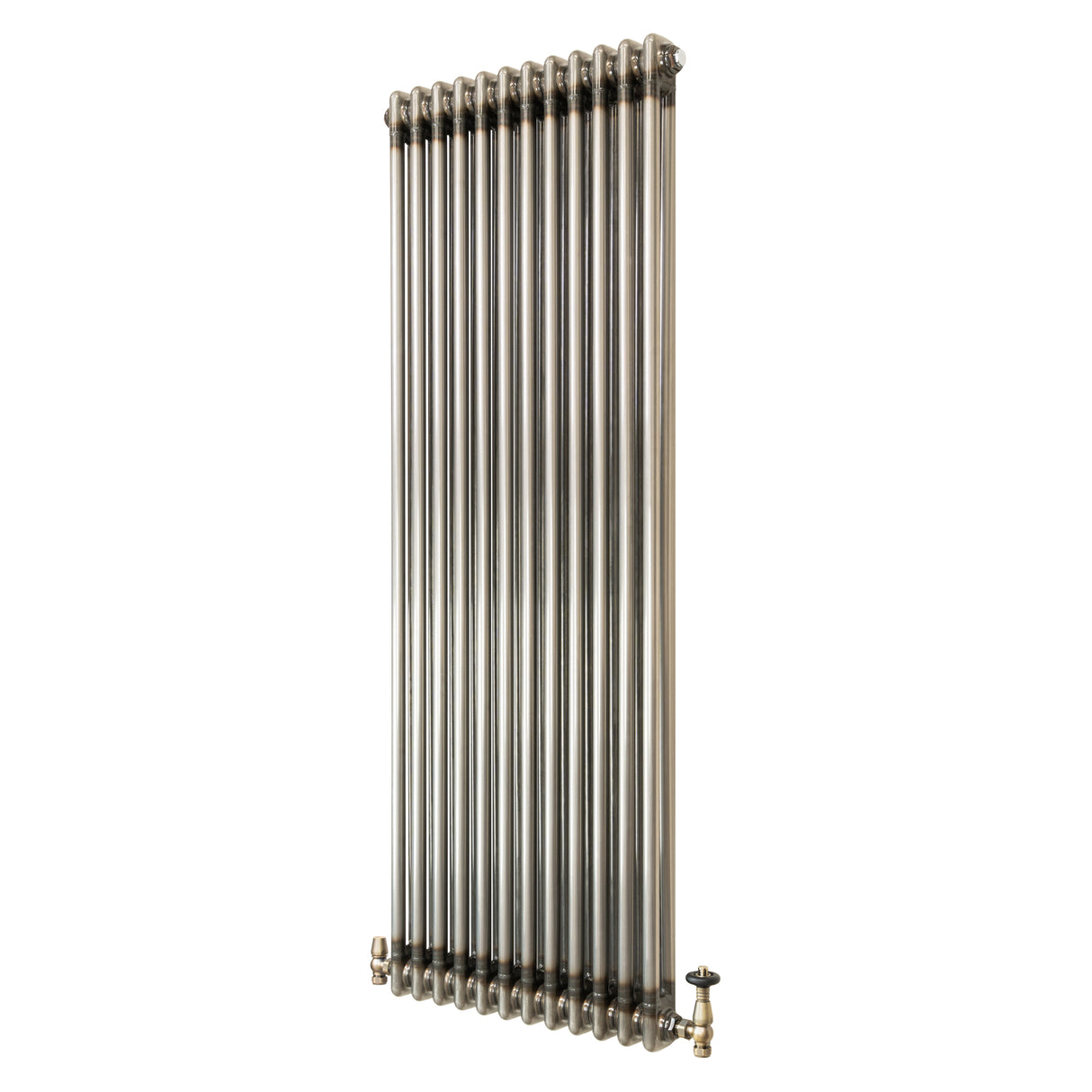 Traditionele Radiator & Kraan - 2-Kolom - 1500 x 560 mm - Ruw Metaal