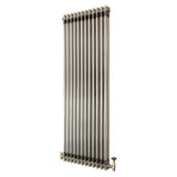 Traditionele Radiator & Kraan - 2-Kolom - 1500 x 560 mm - Ruw Metaal