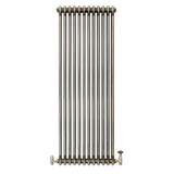 Traditionele Radiator & Kraan - 2-Kolom - 1500 x 560 mm - Ruw Metaal