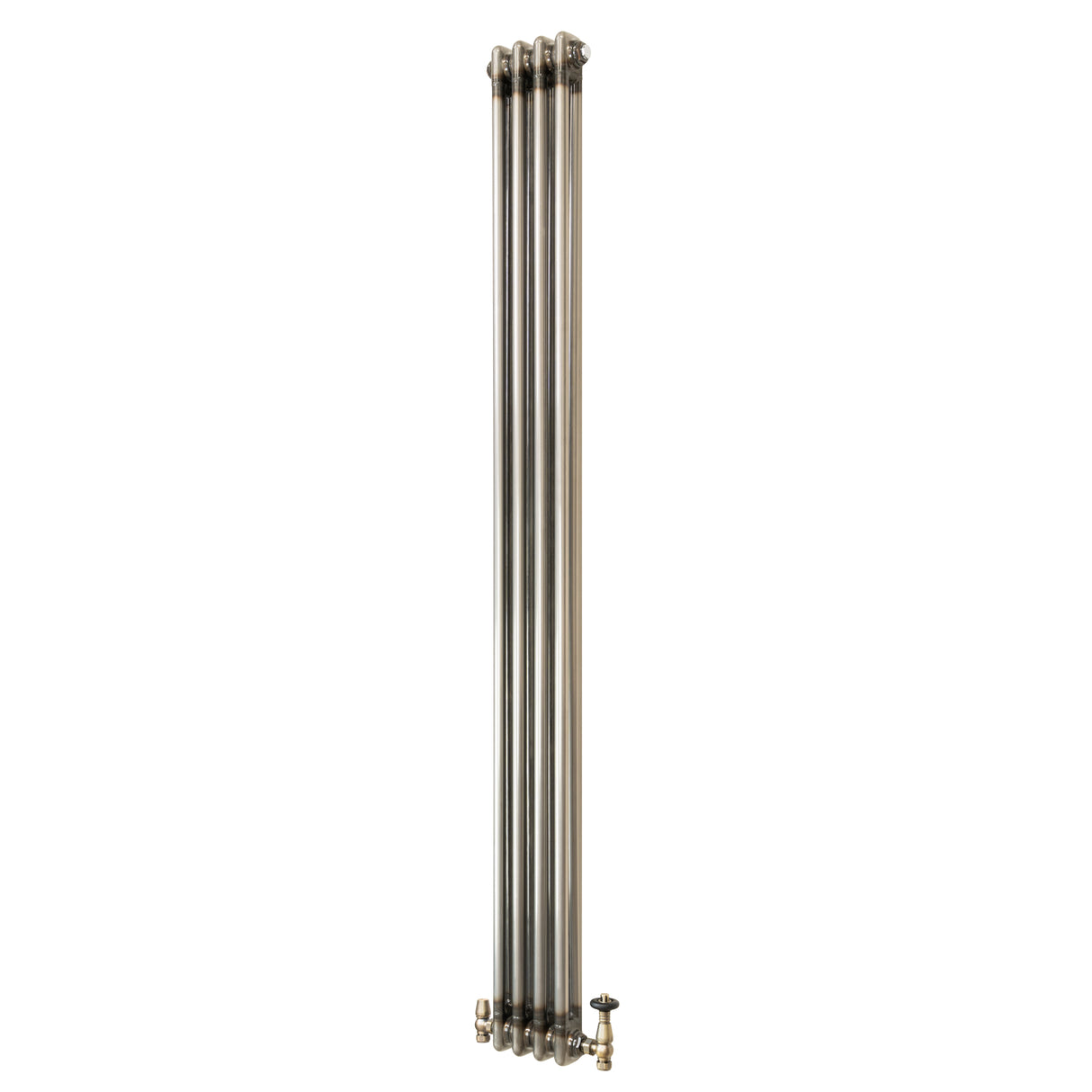 Traditionele Radiator & Kraan - 2-Kolom - 1800 x 200 mm - Ruw Metaal