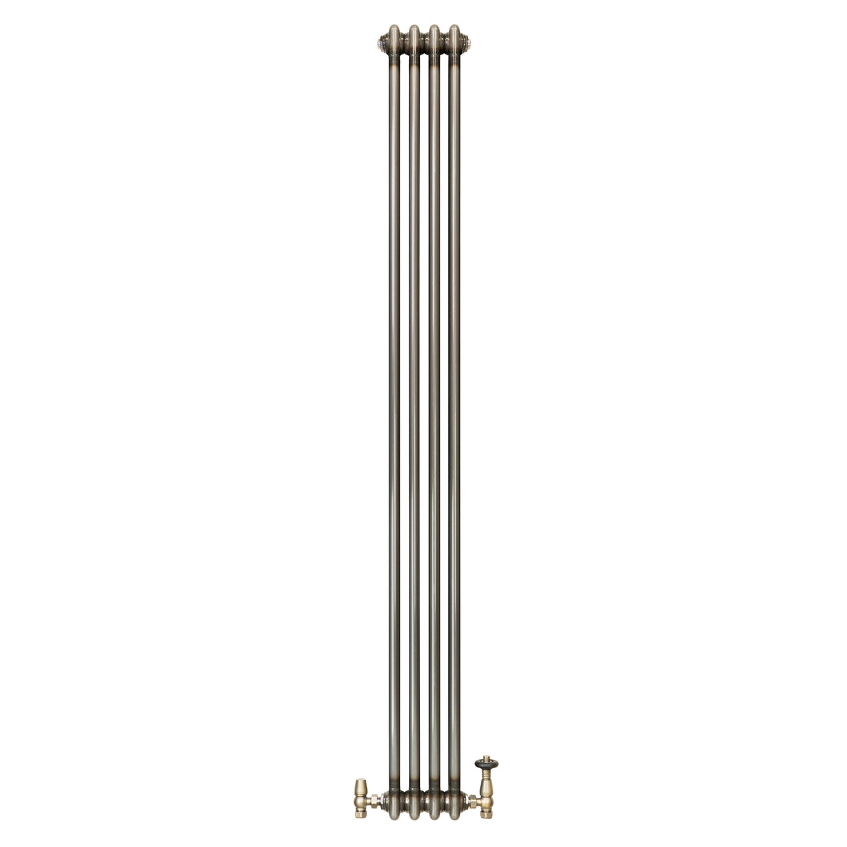 Traditionele Radiator & Kraan - 2-Kolom - 1800 x 200 mm - Ruw Metaal
