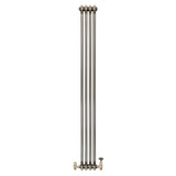Traditionele Radiator & Kraan - 2-Kolom - 1800 x 200 mm - Ruw Metaal