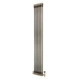Traditionele Radiator & Kraan - 2-Kolom - 1800 x 290 mm - Ruw Metaal
