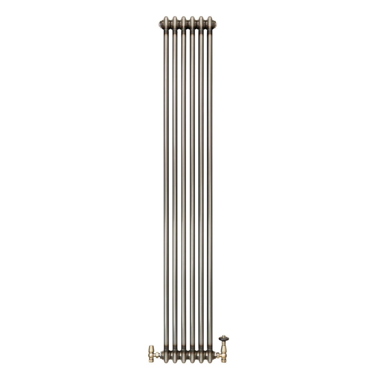 Traditionele Radiator & Kraan - 2-Kolom - 1800 x 290 mm - Ruw Metaal