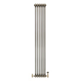 Traditionele Radiator & Kraan - 2-Kolom - 1800 x 290 mm - Ruw Metaal