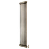 Traditionele Radiator & Kraan - 2-Kolom - 1800 x 380 mm - Ruw Metaal