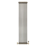 Traditionele Radiator & Kraan - 2-Kolom - 1800 x 380 mm - Ruw Metaal