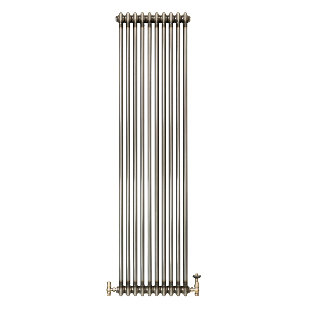 Traditionele Radiator & Kraan - 2-Kolom - 1800 x 470 mm - Ruw Metaal