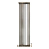 Traditionele Radiator & Kraan - 2-Kolom - 1800 x 470 mm - Ruw Metaal