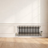 Traditionele Radiator & Kraan - 3-Kolom - 300 x 650 mm - Ruw Metaal