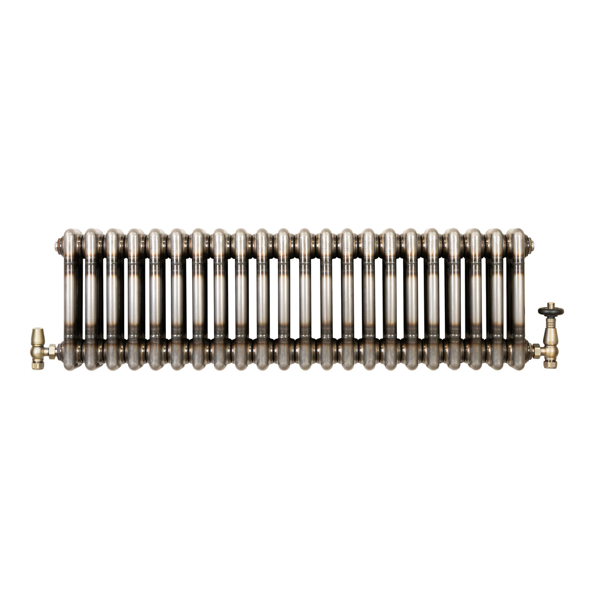 Traditionele Radiator & Kraan - 3-Kolom - 300 x 1010 mm - Ruw Metaal