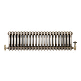 Traditionele Radiator & Kraan - 3-Kolom - 300 x 1010 mm - Ruw Metaal