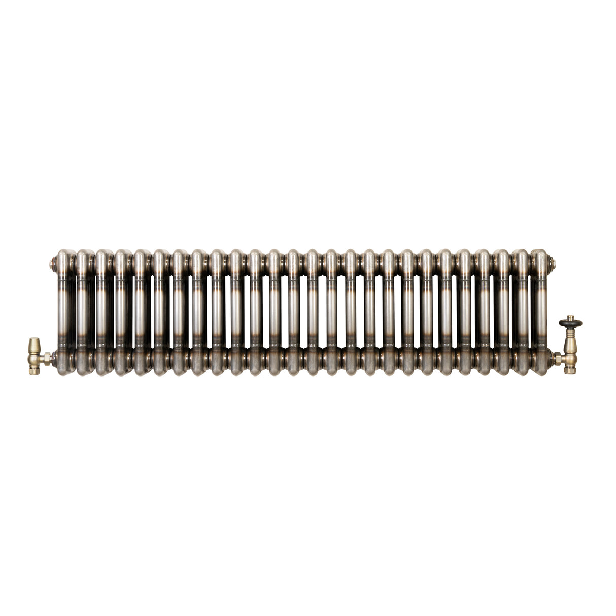 Traditionele Radiator & Kraan - 3-Kolom - 300 x 1190 mm - Ruw Metaal
