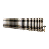 Traditionele Radiator & Kraan - 3-Kolom - 300 x 1460 mm - Ruw Metaal
