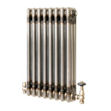 Traditionele Radiator & Kraan - 3-Kolom - 600 x 425 mm - Ruw Metaal
