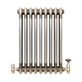 Traditionele Radiator & Kraan - 3-Kolom - 600 x 425 mm - Ruw Metaal