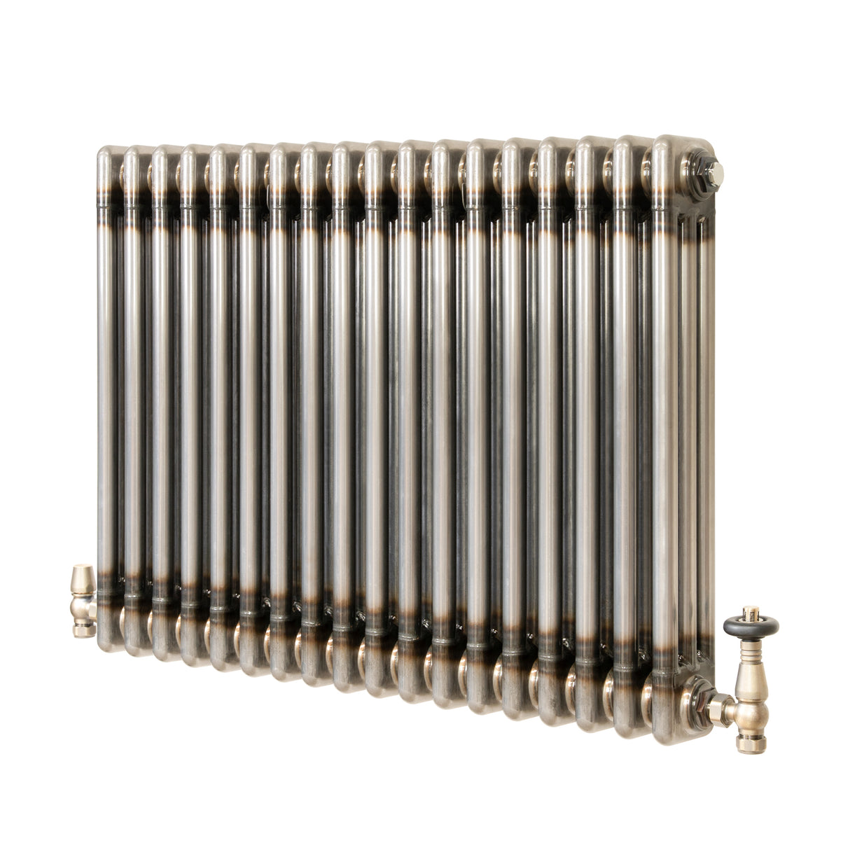 Traditionele Radiator & Kraan - 3-Kolom - 600 x 830 mm - Ruw Metaal