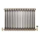 Traditionele Radiator & Kraan - 3-Kolom - 600 x 830 mm - Ruw Metaal