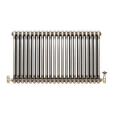 Traditionele Radiator & Kraan - 3-Kolom - 600 x 1010 mm - Ruw Metaal