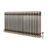 Traditionele Radiator & Kraan - 3-Kolom - 600 x 1190 mm - Ruw Metaal