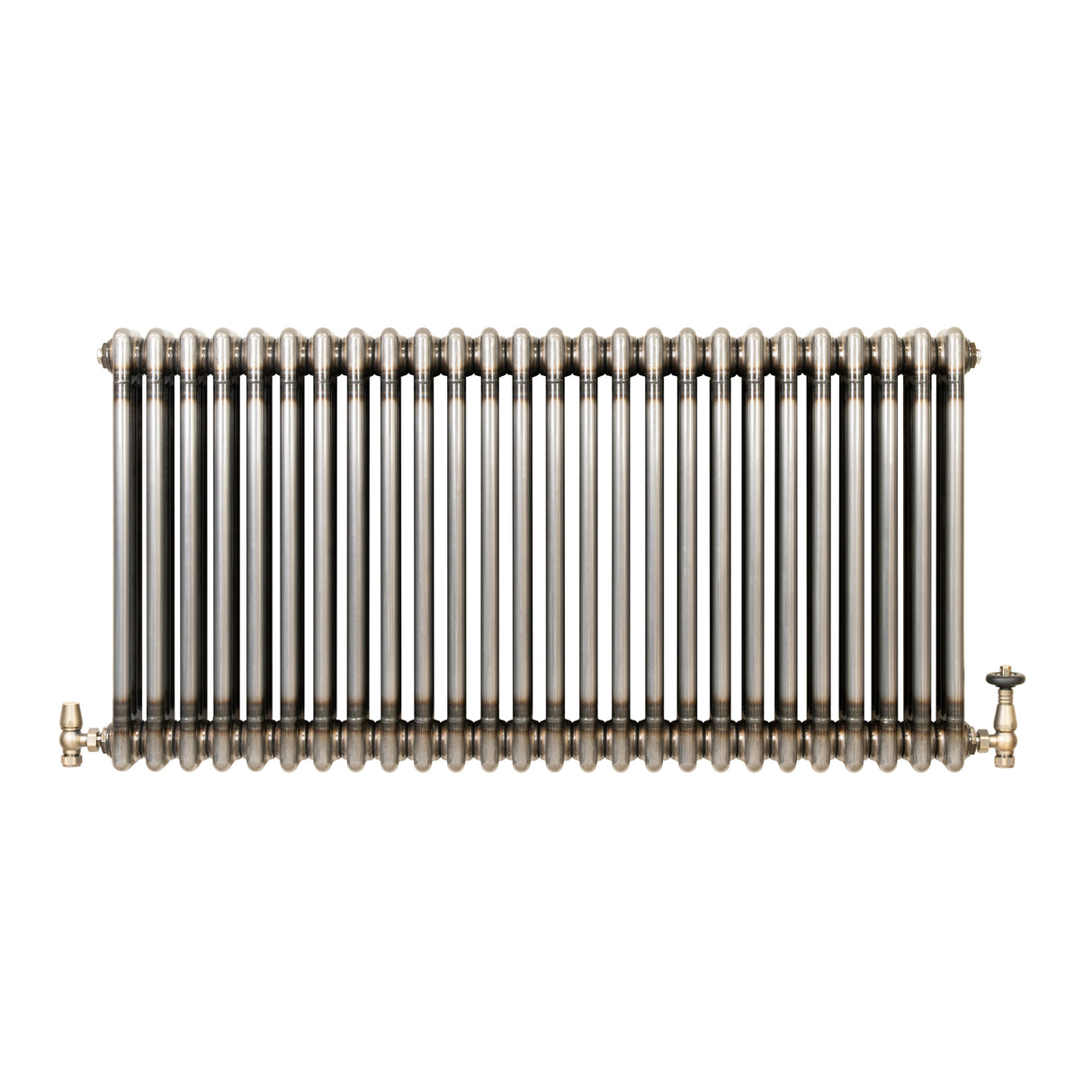 Traditionele Radiator & Kraan - 3-Kolom - 600 x 1190 mm - Ruw Metaal
