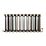 Traditionele Radiator & Kraan - 3-Kolom - 600 x 1190 mm - Ruw Metaal
