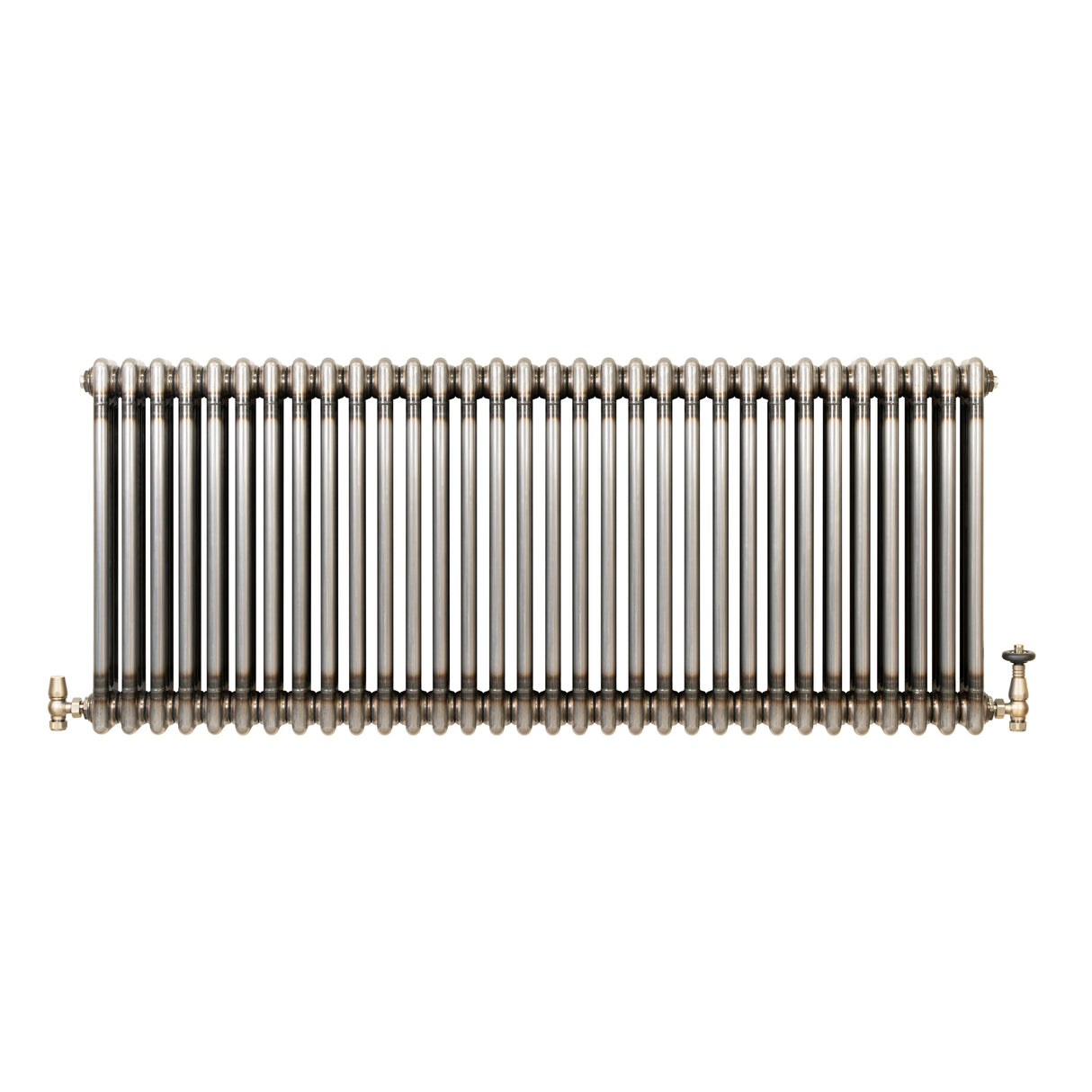 Traditionele Radiator & Kraan - 3-Kolom - 600 x 1460 mm - Ruw Metaal