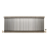 Traditionele Radiator & Kraan - 3-Kolom - 600 x 1460 mm - Ruw Metaal