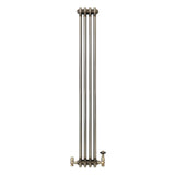 Traditionele Radiator & Kraan - 3-Kolom - 1500 x 200 mm - Ruw Metaal