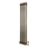 Traditionele Radiator & Kraan - 3-Kolom - 1500 x 290 mm - Ruw Metaal