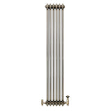 Traditionele Radiator & Kraan - 3-Kolom - 1500 x 290 mm - Ruw Metaal