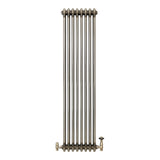 Traditionele Radiator & Kraan - 3-Kolom - 1500 x 380 mm - Ruw Metaal