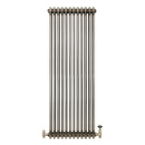 Traditionele Radiator & Kraan - 3-Kolom - 1500 x 560 mm - Ruw Metaal
