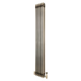 Traditionele Radiator & Kraan - 3-Kolom - 1800 x 290 mm - Ruw Metaal