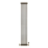 Traditionele Radiator & Kraan - 3-Kolom - 1800 x 290 mm - Ruw Metaal