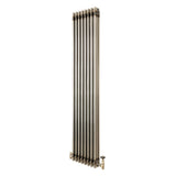 Traditionele Radiator & Kraan - 3-Kolom - 1800 x 380 mm - Ruw Metaal